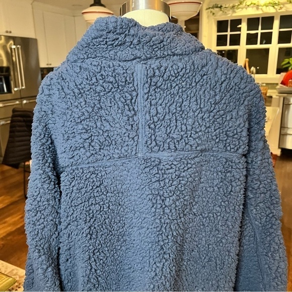 Elodie Fleece Lined Pullover Teddy Jacket Pullover Quarter Zip Dark Blue XL - Picture 10 of 11